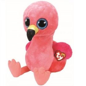 Jucarie de plus, 15 cm, Boos Gilda flamingo roz, TY