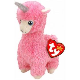 Jucarie de plus, 15 cm, Boos Lana Lama Roz, TY