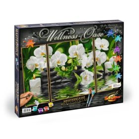 Kit pictura pe numere o oaza spa, 3 tablouri, Schipper
