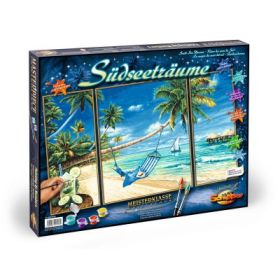 Kit pictura pe numere, pe plaja, 3 tablouri, Schipper