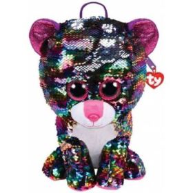 Rucsac de plus cu paiete leopardul Dotty, TY