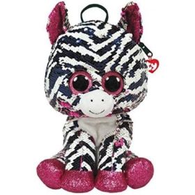Rucsac de Plus cu Paiete Zebra Zoey 25 cm, TY