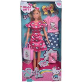Papusa Steffi Love Hello Kitty cu doua tinute fashion