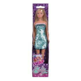 Papusa Steffi cu rochie cu paiete albastru deschis, Steffi Love