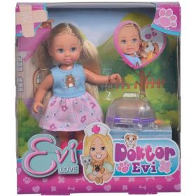 Set papusa doctor Evi cu animalut de companie purcelus de guineea, Steffi Love