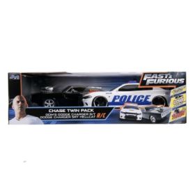 Set masinute Fast and Furious RC Toyota Supra&amp;Dodge Charger Srt, JadaToys