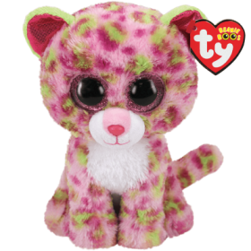 Jucarie de plus, 24 cm, Leopard Roz, TY