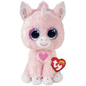 Jucarie de plus, 15 cm, Unicorn Roz, TY