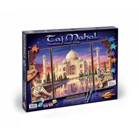 Kit pictura pe numere Schipper Taj Mahal-Memorialul iubirii eterne, 3 tablouri, Schipper