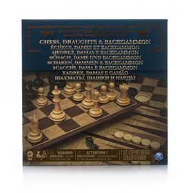 Set jocuri 3 in 1. Sah, dame, table, Spin Master