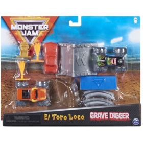Monster Jam, Set de joaca El Toro Loco si Groparul, Spin Master