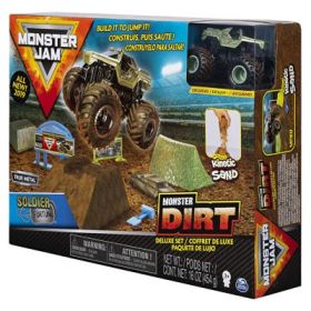 Monster Jam, set camioneta Soldier Fortune cu nisip kinetic, Spin Master