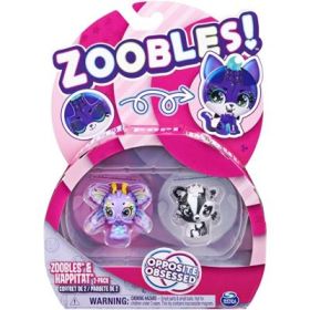 Pachet animalute de transformare Fluturas si vulpita, Zoobles