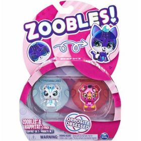 Pachet animalute de transformare Ursulet si catelus, Zoobles