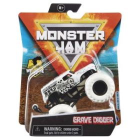 Monster Jam Masinuta Metalica Grave Digger Alb Scara 1: 64