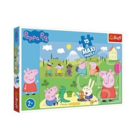 Puzzle Peppa Pig o zi fericita 15 piese