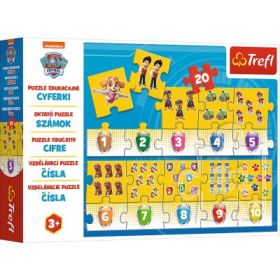 Puzzle educational numere Patrula Catelusilor, 20 de piese