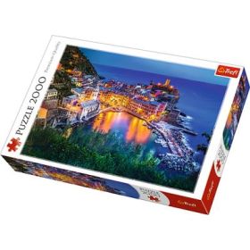 Puzzle la apus in Vernazza Italia 2000 piese