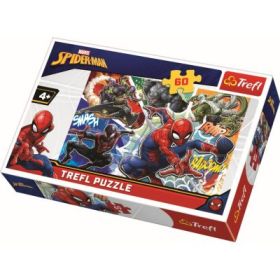 Puzzle curajosul Spiderman, 60 piese Trefl