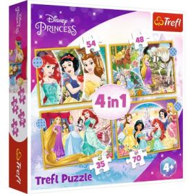 Puzzle 4in1 Disney Princess ziua fericita