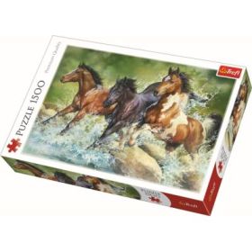 Puzzle trei cai salbatici 1500 de piese, Trefl