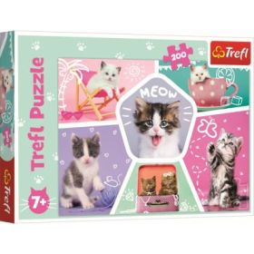 Puzzle pisicute in actiune 200 de piese, Trefl