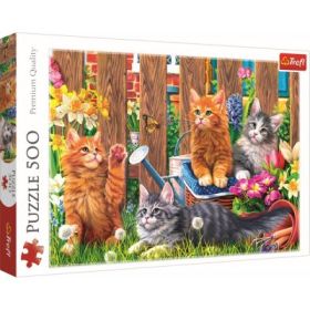 Puzzle pisicute in gradina 500 de piese, Trefl