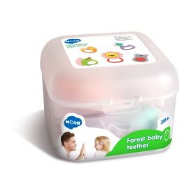 Set de 5 jucarii pentru dentitie in cutie Forest baby, Hola
