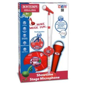 Microfon cu stativ, rosu, Bontempi
