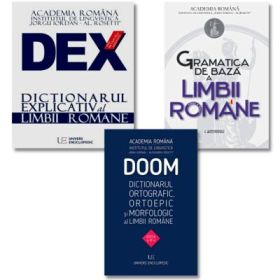 Pachet complet gramatica: Dictionarul explicativ, Dictionarul Ortografic, Ortoepic, Morfologic si Gramatica de baza - Academia Romana