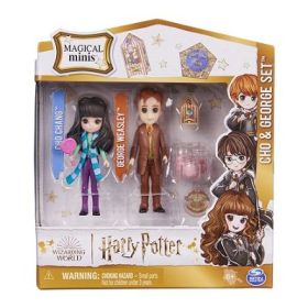 Set 2 figurine Cho si George, Harry Potter Wizarding World Magical Minis