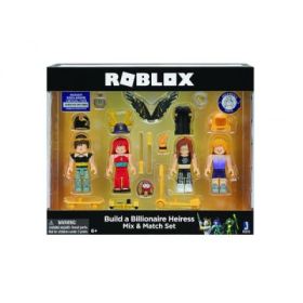 Set figurine interschimbabile blister Roblox Celebrity, Roblox, Build a Billionaire Heiress, 4 buc.