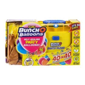 Set baloane de petrecere si pompa, Bunch o Balloons, Gold, 16 buc.