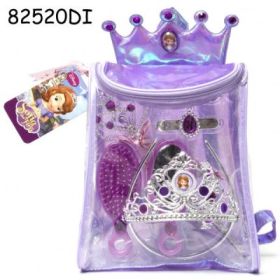 Rucsac cu accesorii Sofia, 8 piese, Disney Sofia Intai