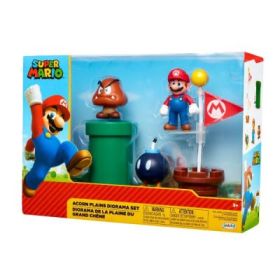 Set diorama Acorn Plains cu figurina 6 cm, Nintendo Mario