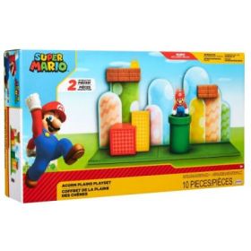 Set diorama Campie de Ghinde cu figurina 6 cm, Nintendo Mario