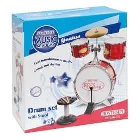 Set tobe metal, 4 piese, rosu, Bontempi