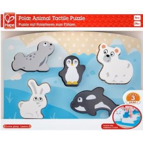 Puzzle tactil. Animale polare, 6 piese, HAPE