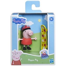 Figurina Peppa cu skateboard Prietenii amuzanti, 7 cm, Peppa Pig
