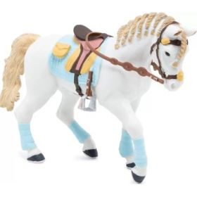 Figurina Papo cal de echitatie bleu