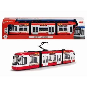 Tramvai rosu cu usi mobile, 46 cm, Simba
