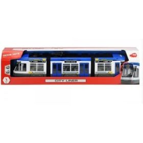 Tramvai albastru cu usi mobile, 46 cm, Simba