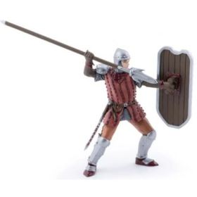 Figurina Papo cavaler cu sulita si scut maro
