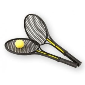 Set rachete tenis cu minge galbena