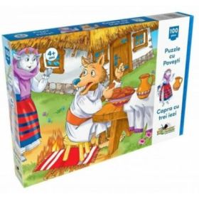Puzzle 100 piese Capra cu trei iezi, Noriel