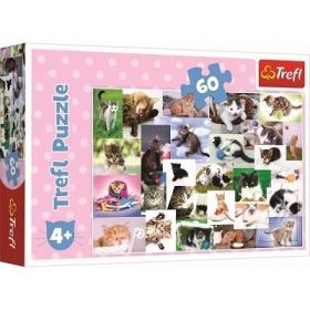 Puzzle 60 piese, O lume a pisicilor, Trefl