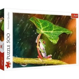 Puzzle 500 piese, Umbrela verde, Trefl