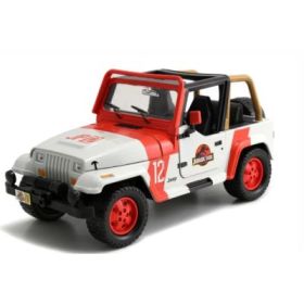 Masinuta metalica jurassic world jeep wrangler 1992, scara 1: 24