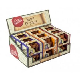 Set Mini Wooden Puzzles Display