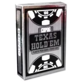 Carti de joc poker, spate negru, peek index, Texas Hold'em